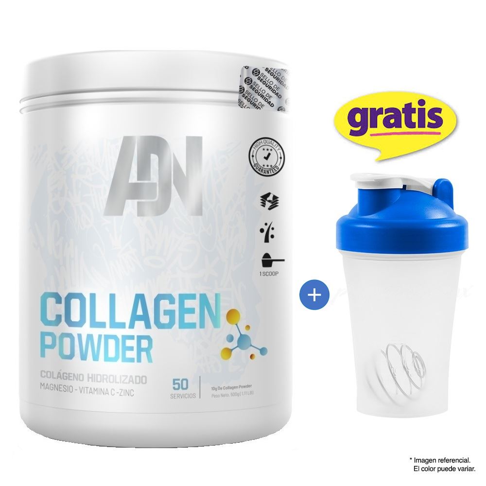 Colágeno Adn Collagen Powder 500 gr Fruit Punch + Shaker